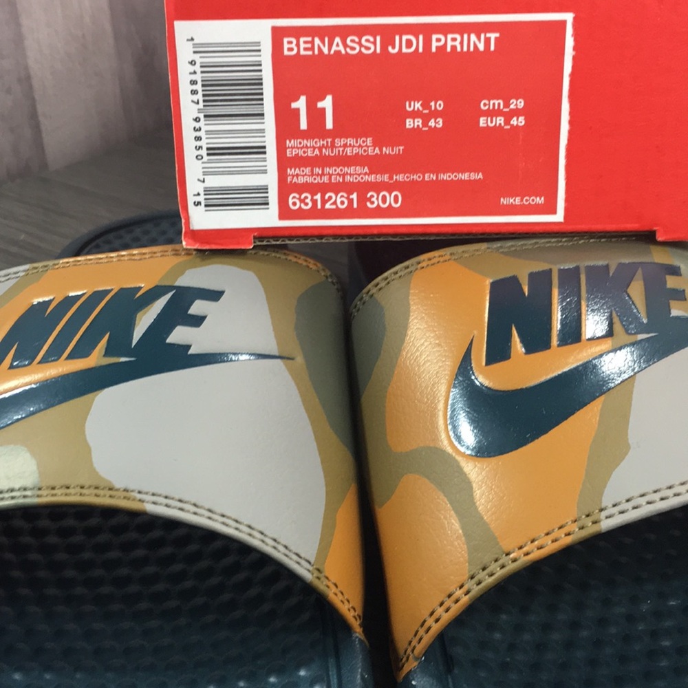 Nike Benassi JDI Print midnight spruce - Picture 8 of 8